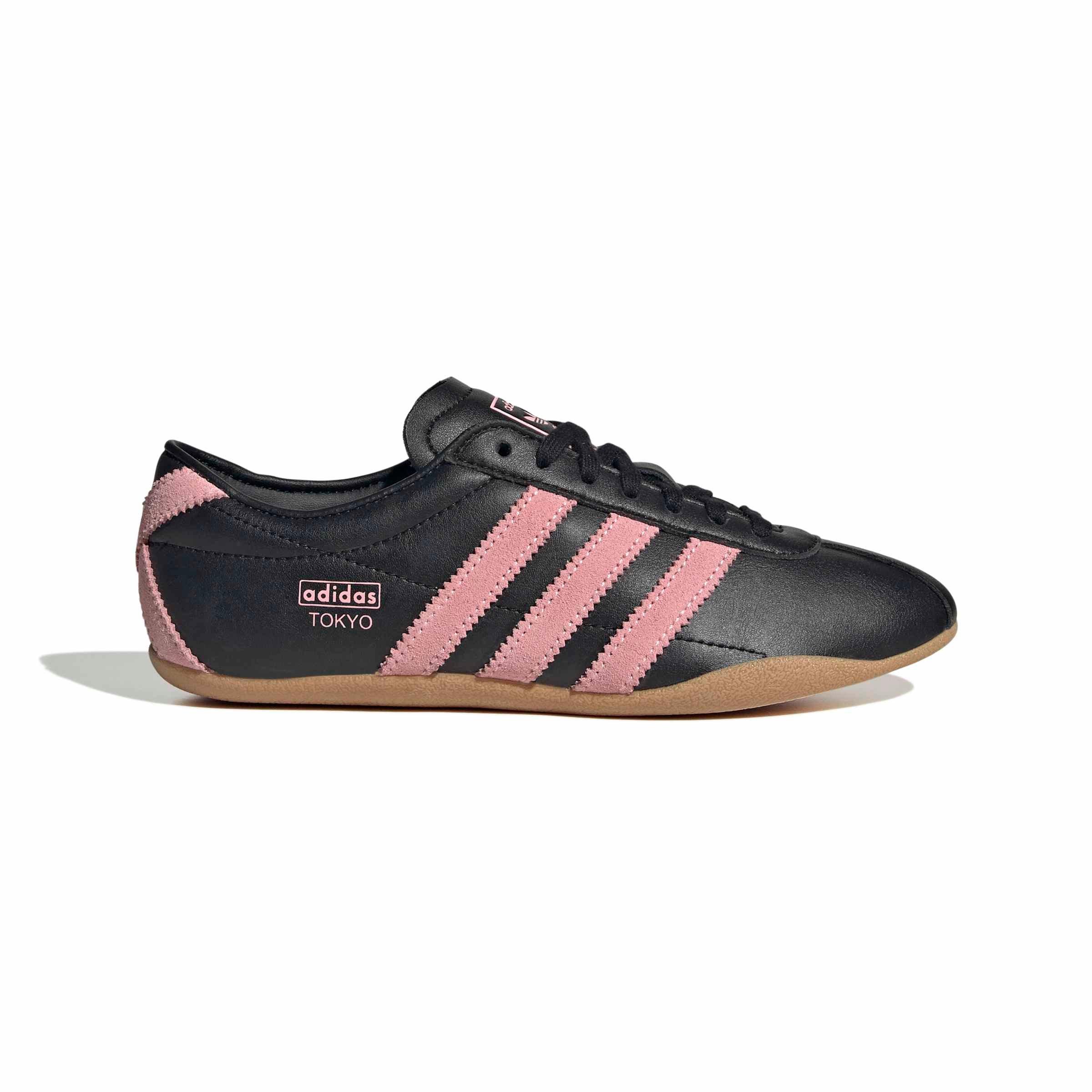 adidas Originals Tokyo "Core Black/Glow Pink/Gum 3" Grade School Girls' Shoe - BLACK/PINK/BROWN